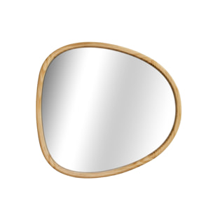 Miroir organique en bois de sapin 75cm couleur naturelle CHARLIE  L 75 x l 70 x E 3cm