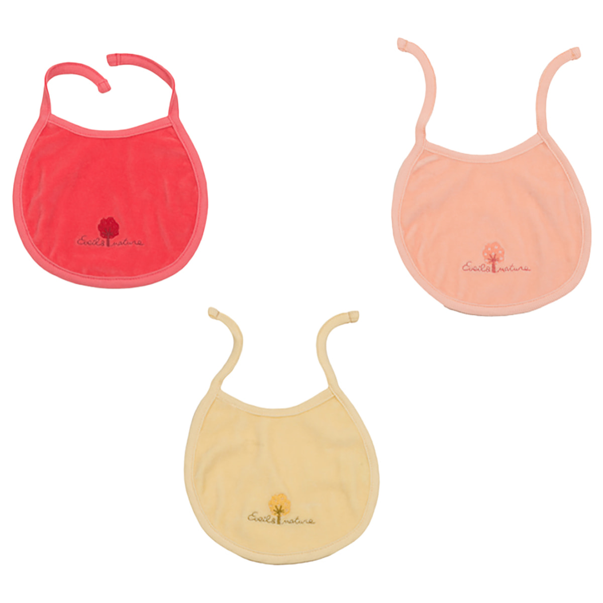 Lot de 3 Bavoirs naissance coton bio