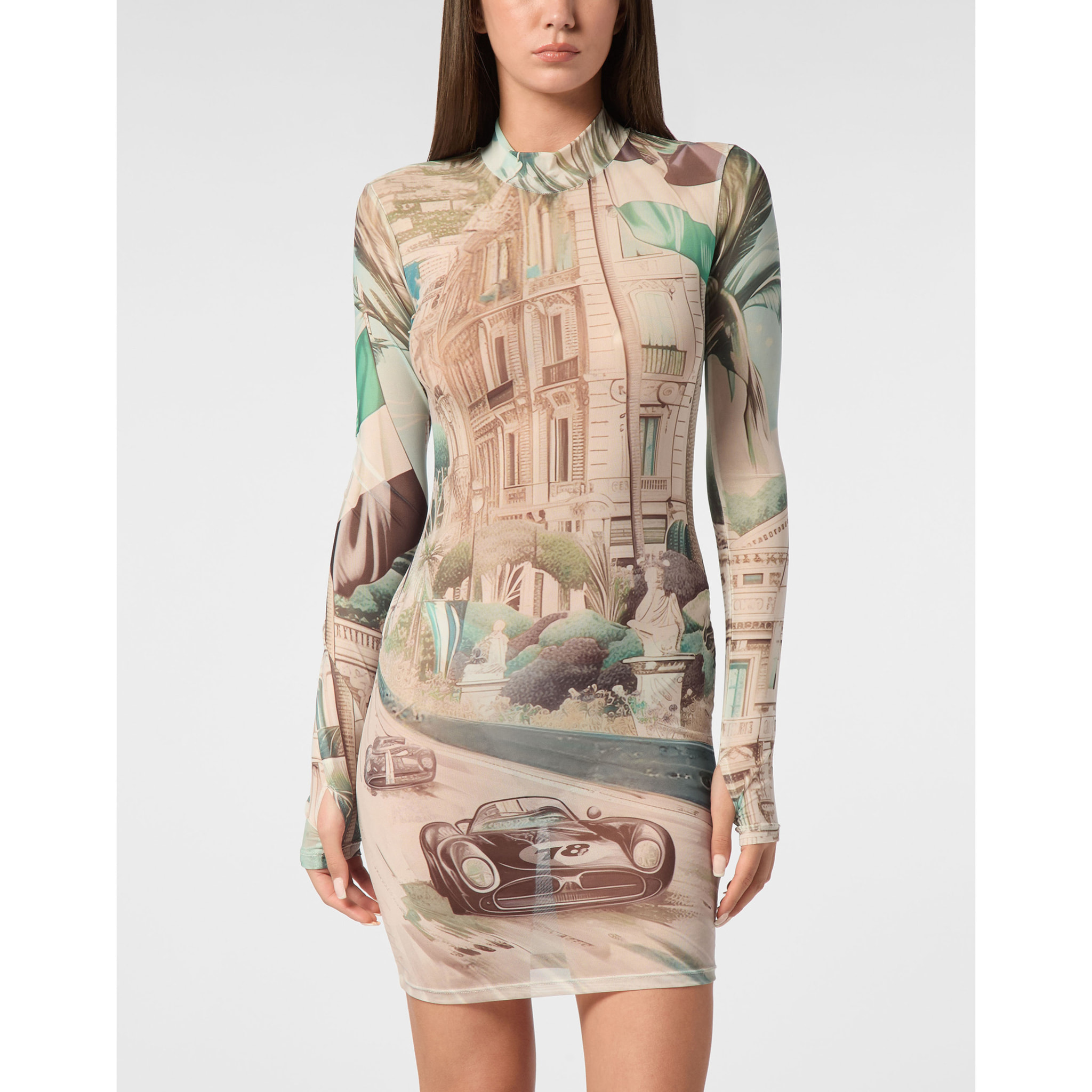 PHILIPP PLEIN Long Dress RACING