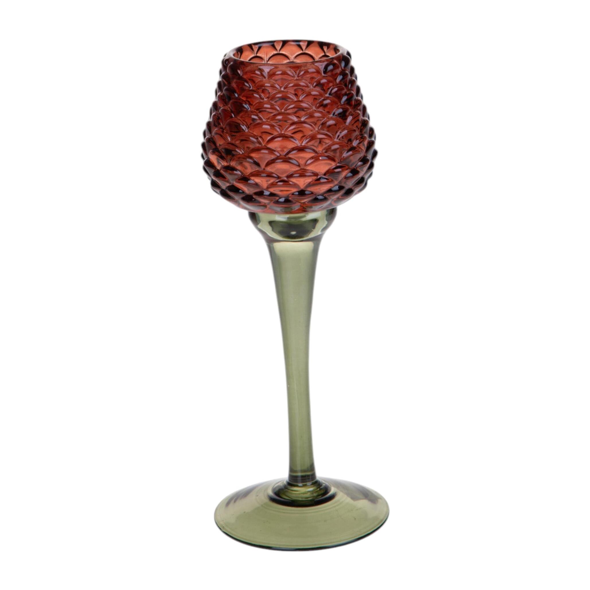 Portacandele calice pigna - Pezzi 3 - 8xH21,1x8cm - Bianchi Dino SpA