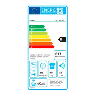 Sèche linge à condensation CANDY CSE C9DE-47