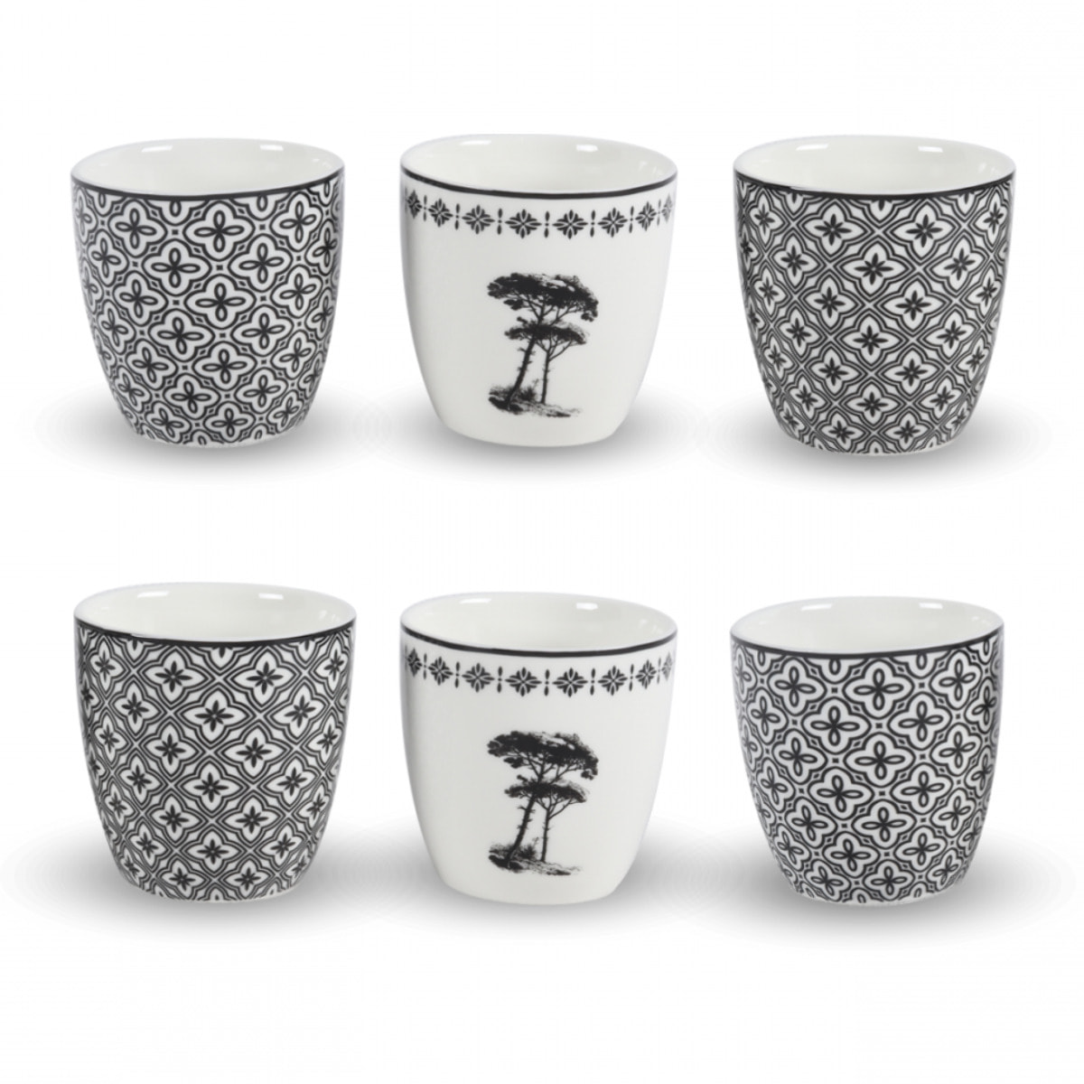 Lot de 6 gobelets, VILLA LES PINS