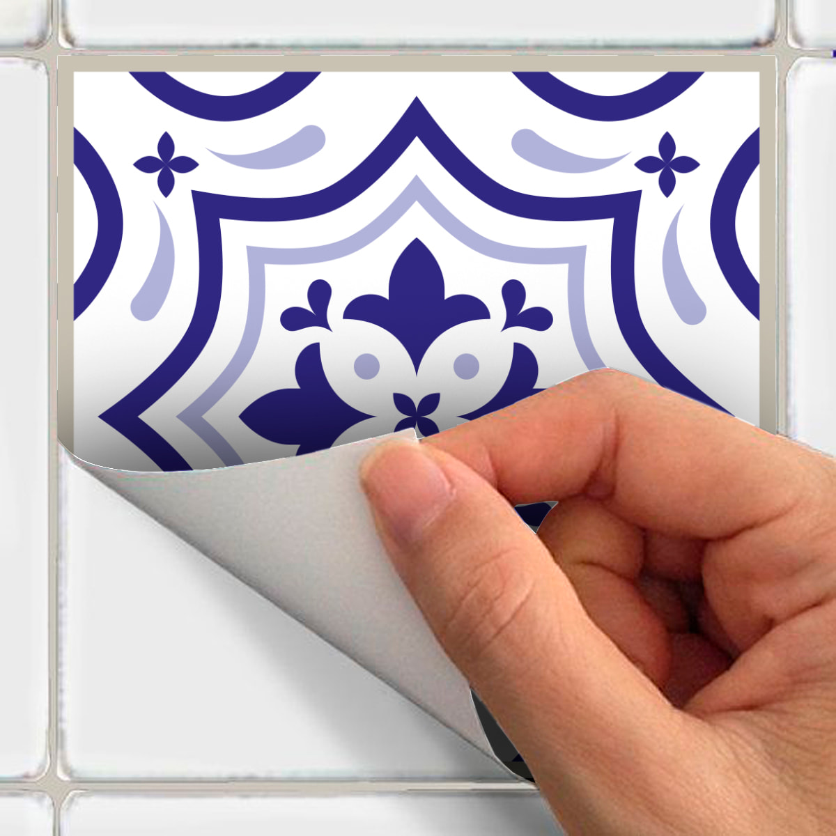Stickers muraux - Sticker Mural Carrelage adhésif Cuisine Salle de Bain - 30 STICKERS CARRELAGES AZULEJOS TEOFILO