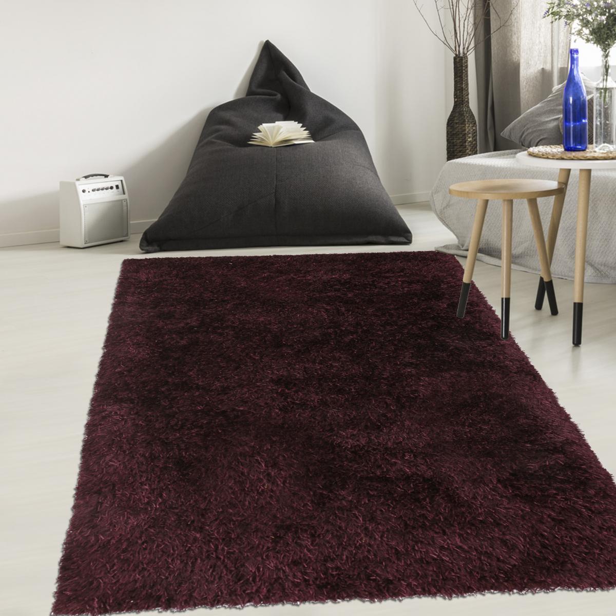 Tapis fait main Shaggy longues mèches Hago, 45 mm