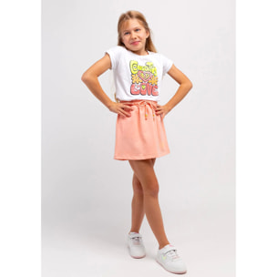 Camiseta Blanca de Niña Lentejuelas en Blanco