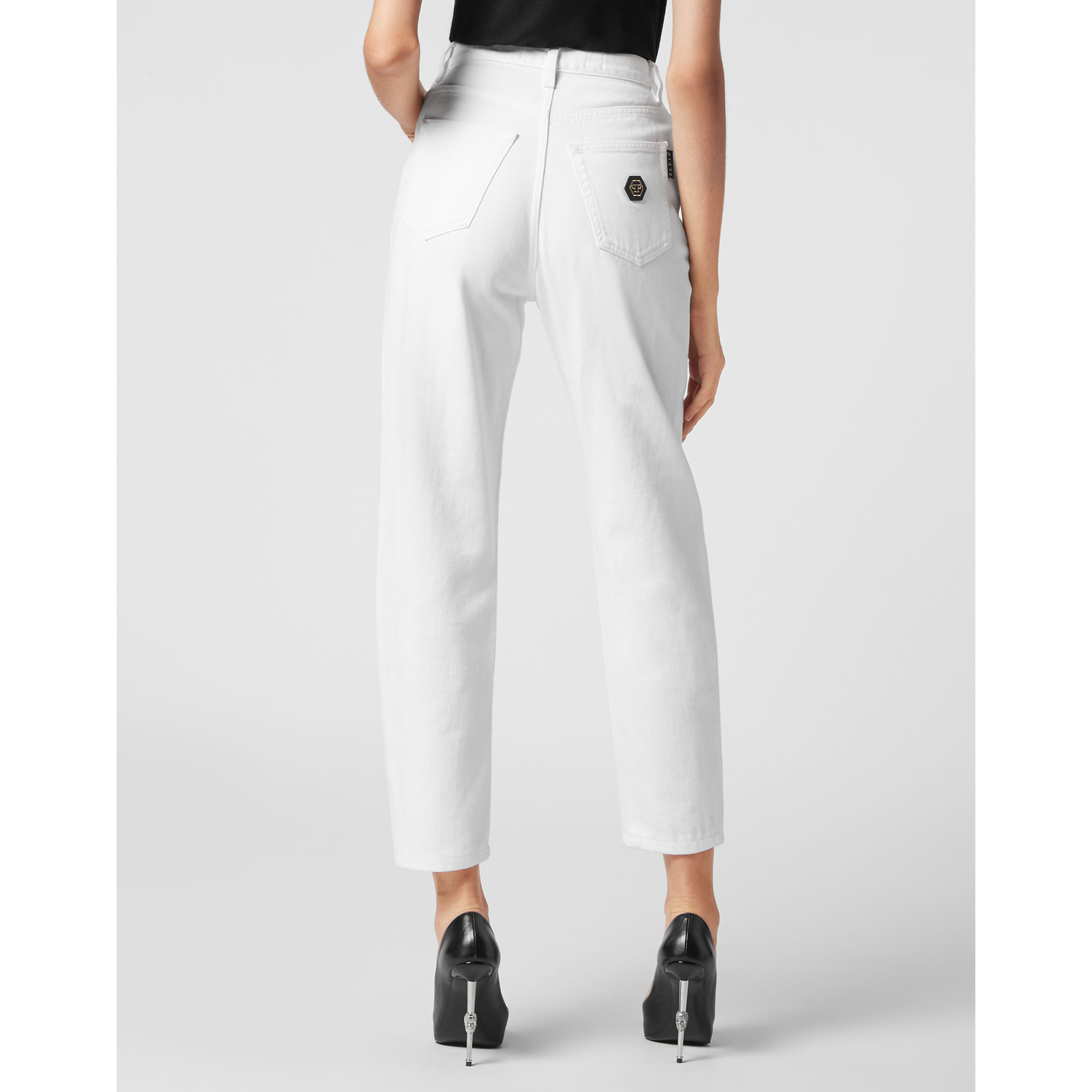 PHILIPP PLEIN Vaqueros Mom Fit HEXAGON