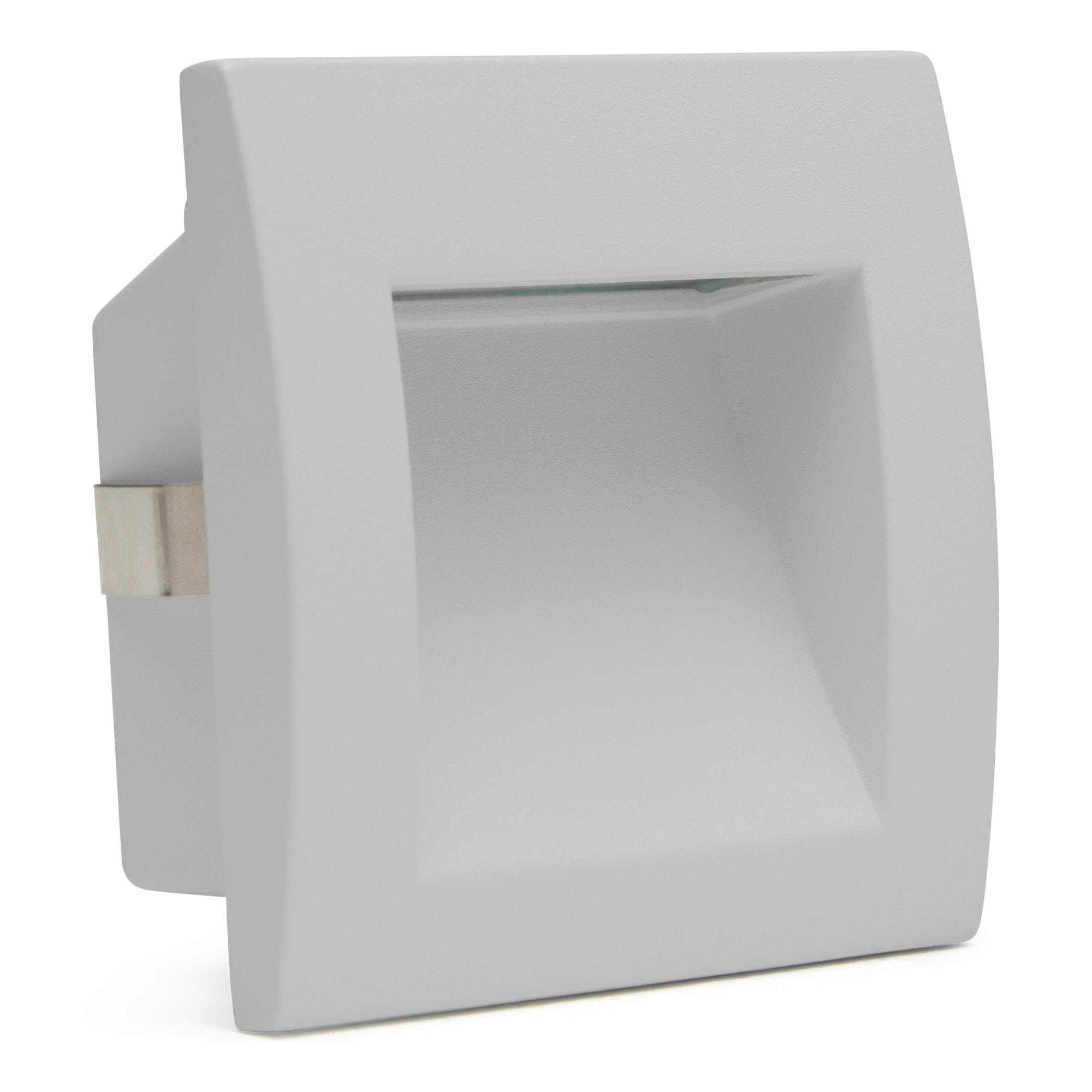 Forlight - Empotrable de pared Zilo Aluminio, Cristal Gris, Transparente