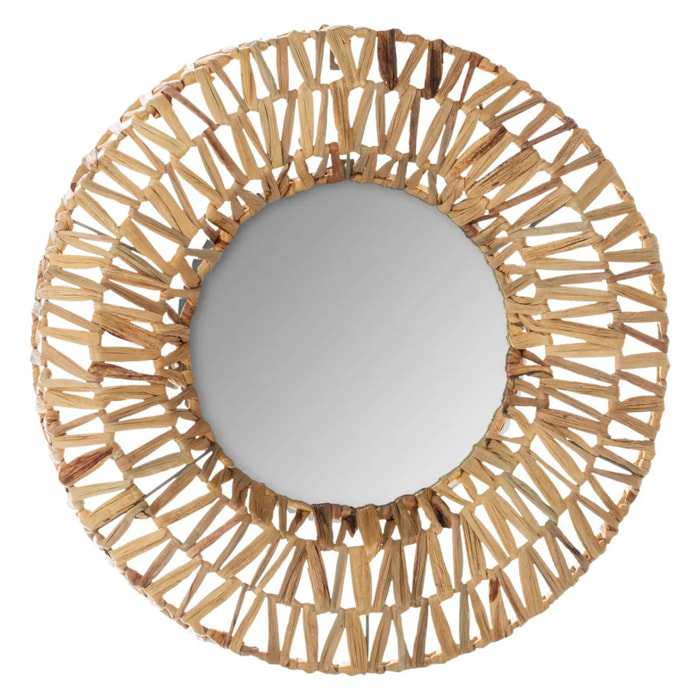 Miroir tressé fibre naturelle D45cm