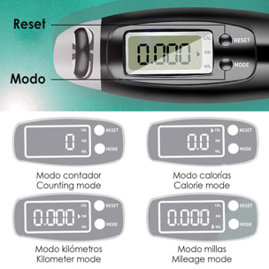 Corda per saltare fitness per adulti con contatore digitale intelligente e stima delle calorie bruciate.