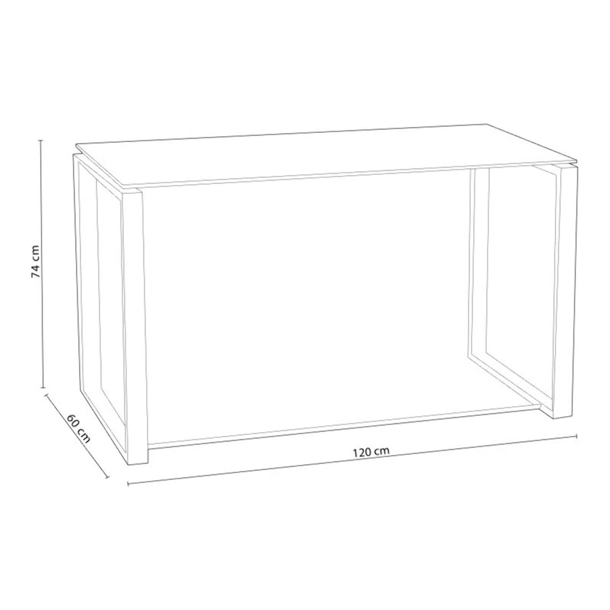 Mesa de escritorio Benetto XL Metal cromado