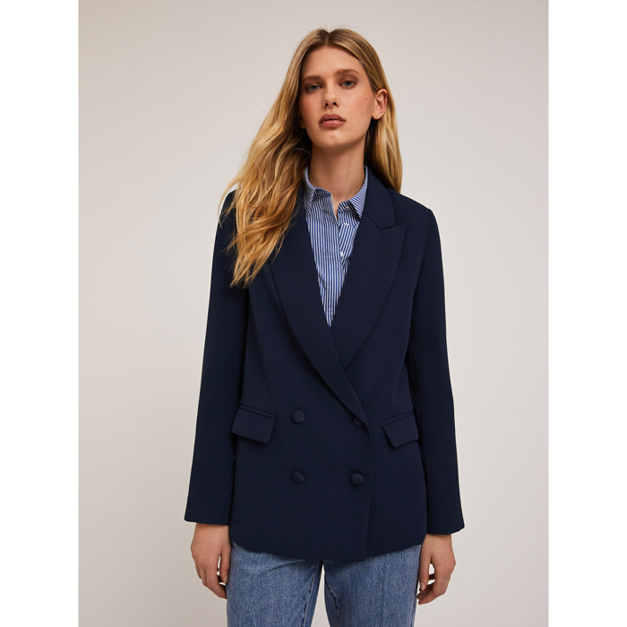 Motivi - Blazer doppiopetto over - Blu
