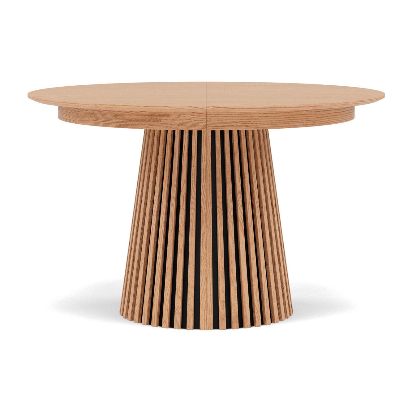 Freya - table à manger ronde extensible - effet bois - 4 à 8 personnes - Bois