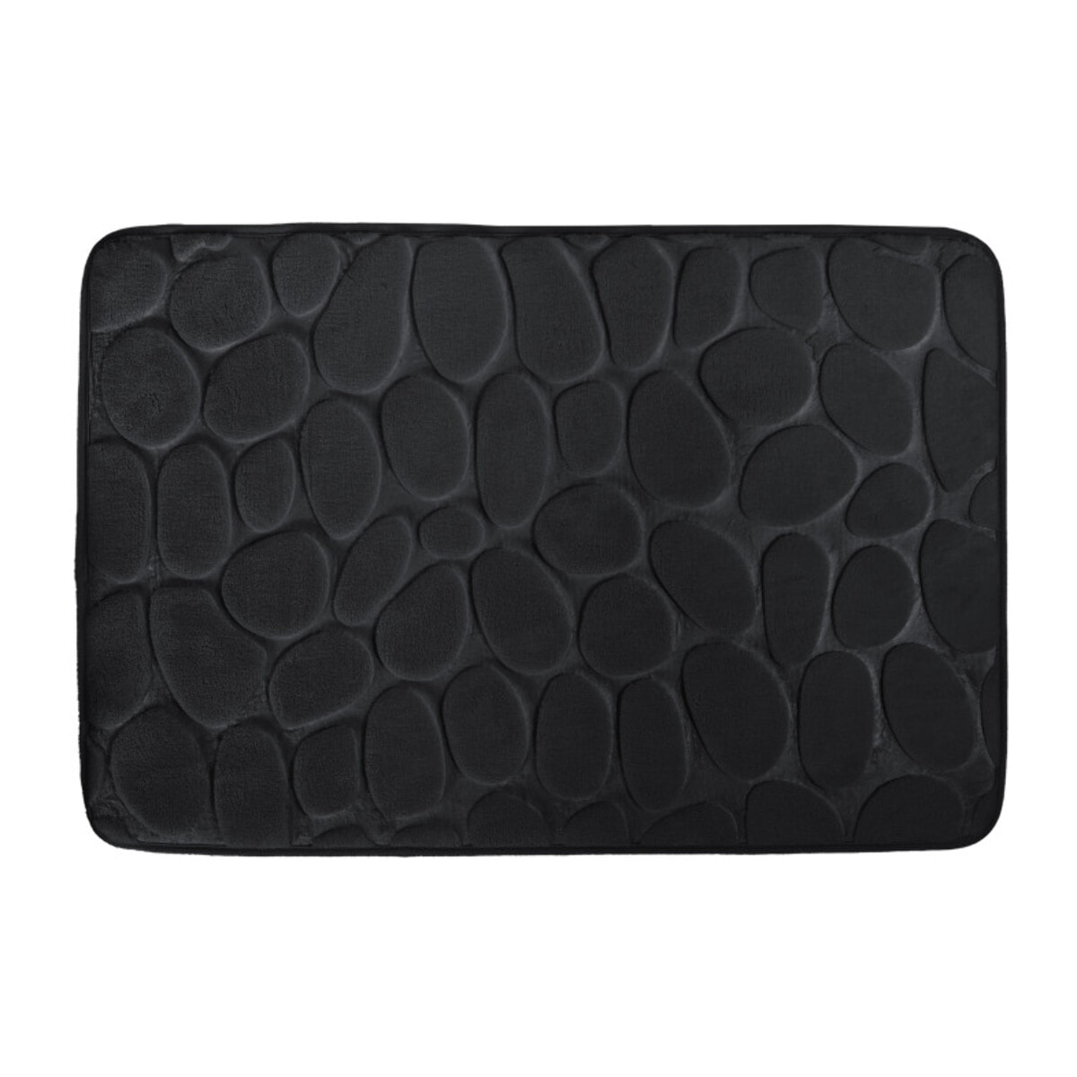 Tapis de bain Microfibre PEBBLE Noir MSV