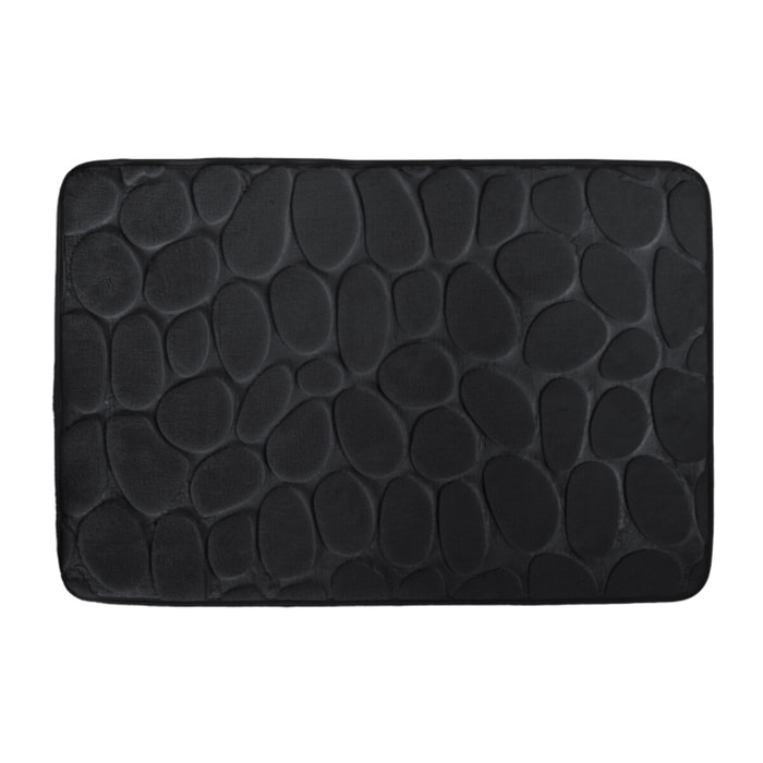 Tapis de bain Microfibre PEBBLE Noir MSV