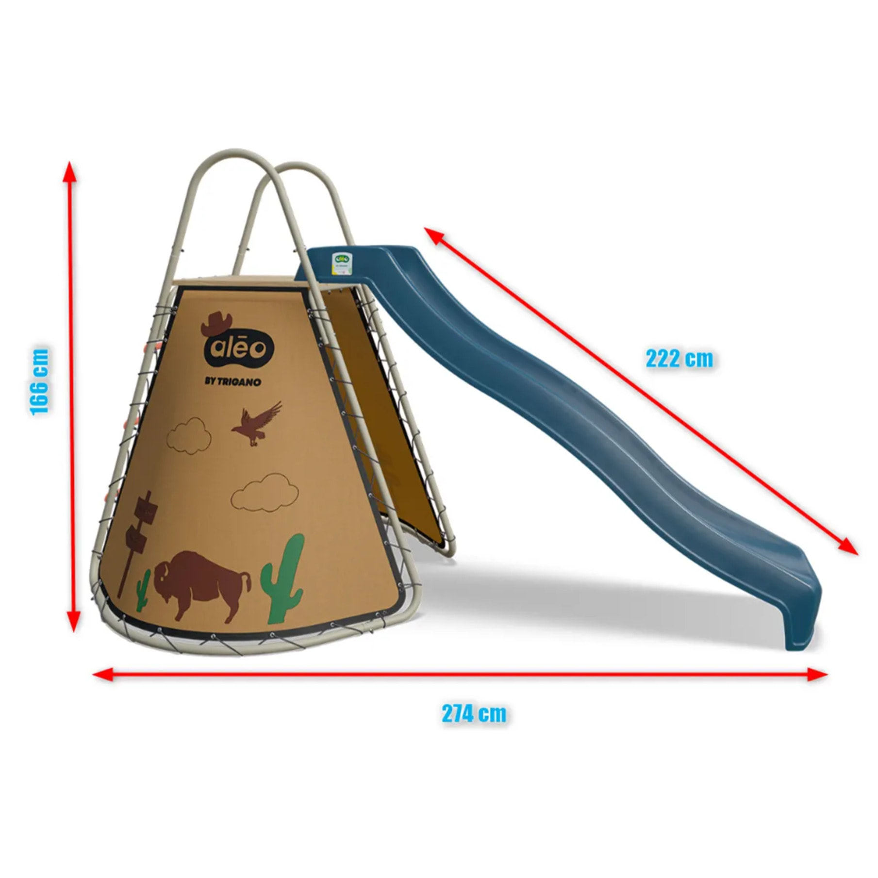 Toboggan Tipi APACHE 2,22 m 3-14 ans