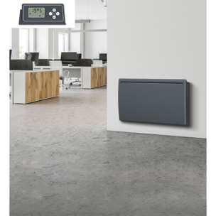 Radiateur a inertie ceramique 1500W Horizontal et bombe Gris