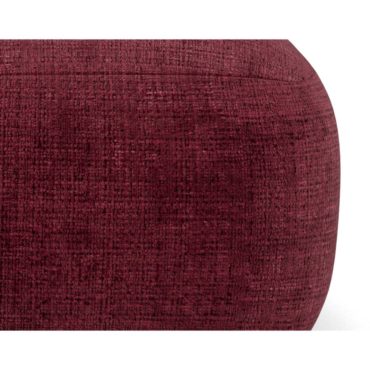 Grace - module d'assise sans accoudoir en velours texturé - Prune