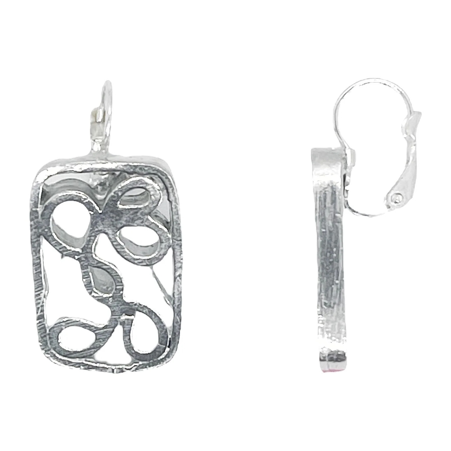 Pendiente Laberinto en Bucle2 plata chapado cierre dormilona