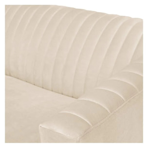 Canapé 3 places en velours beige - Gatsby