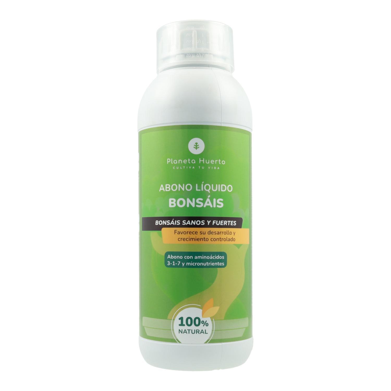 PLANETA HUERTO | Abono Líquido Bonsáis 1 Litro: Fertilizante Líquido Especializado - Abono Bonsai para el Desarrollo Controlado y Saludable de Bonsáis con Nutrición Completa
