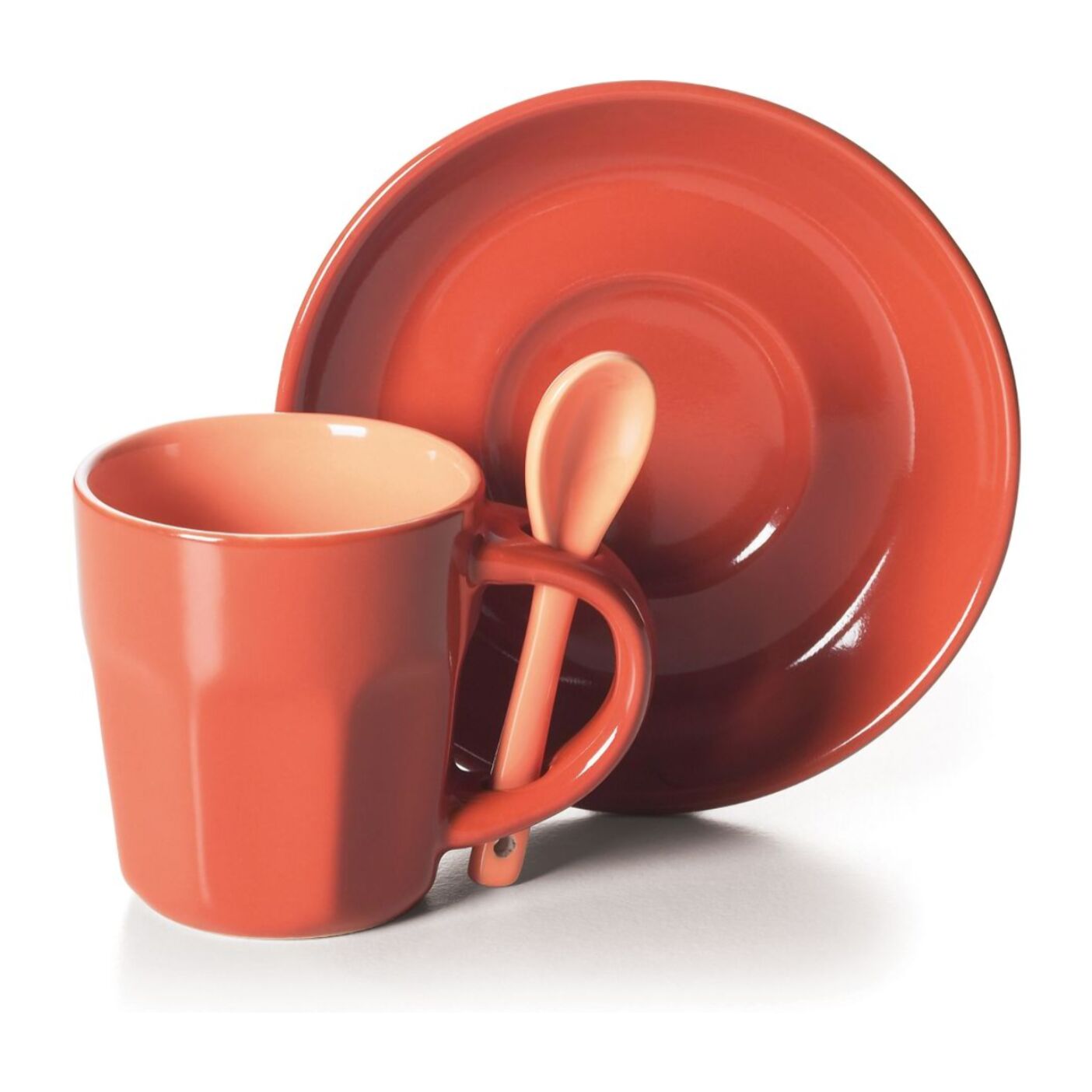 Set de 6 Tasses à Café avec Soucoupe Excelsa – Abbraccio, Grès Multicolore