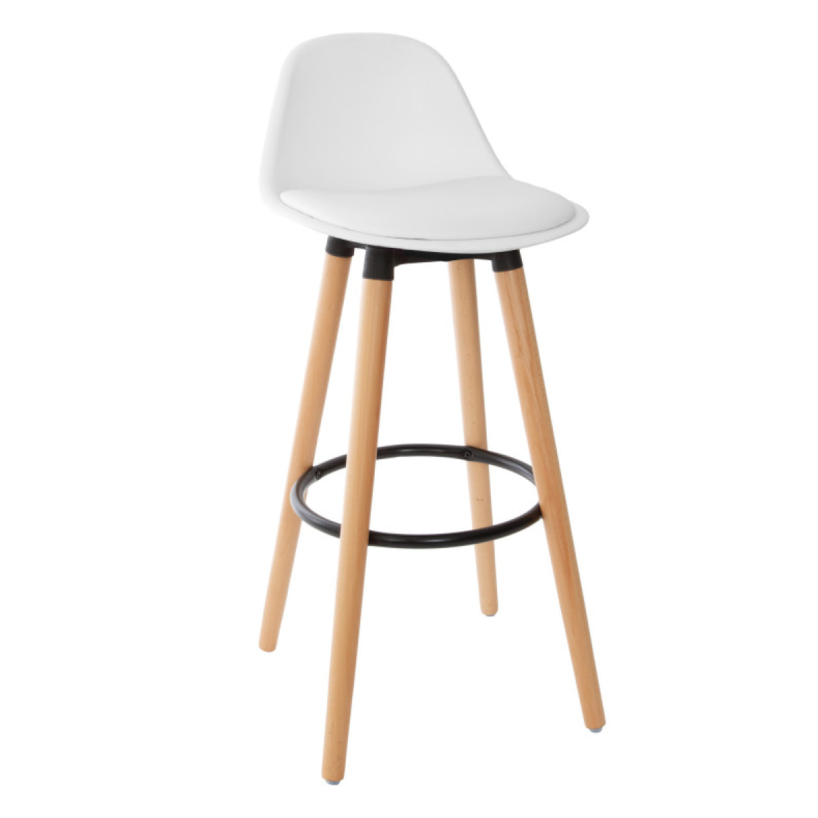 Lot de 2 tabourets bar déco style scandinave "Maxon" Atmosphera - Couleur: Blanc