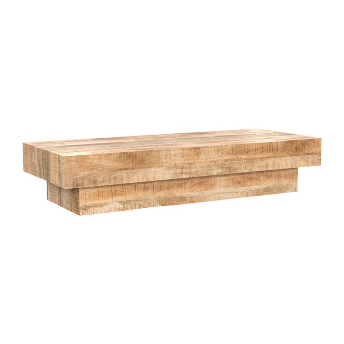 Table basse rectangulaire en bois de manguier - Aréto