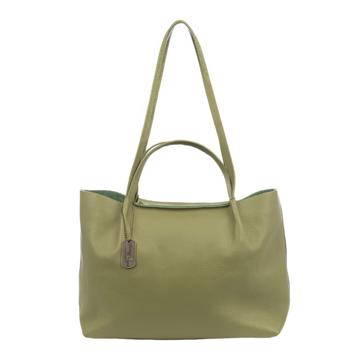 Battaglia Bolso tote Mujer. Piel auténtica Dollaro.