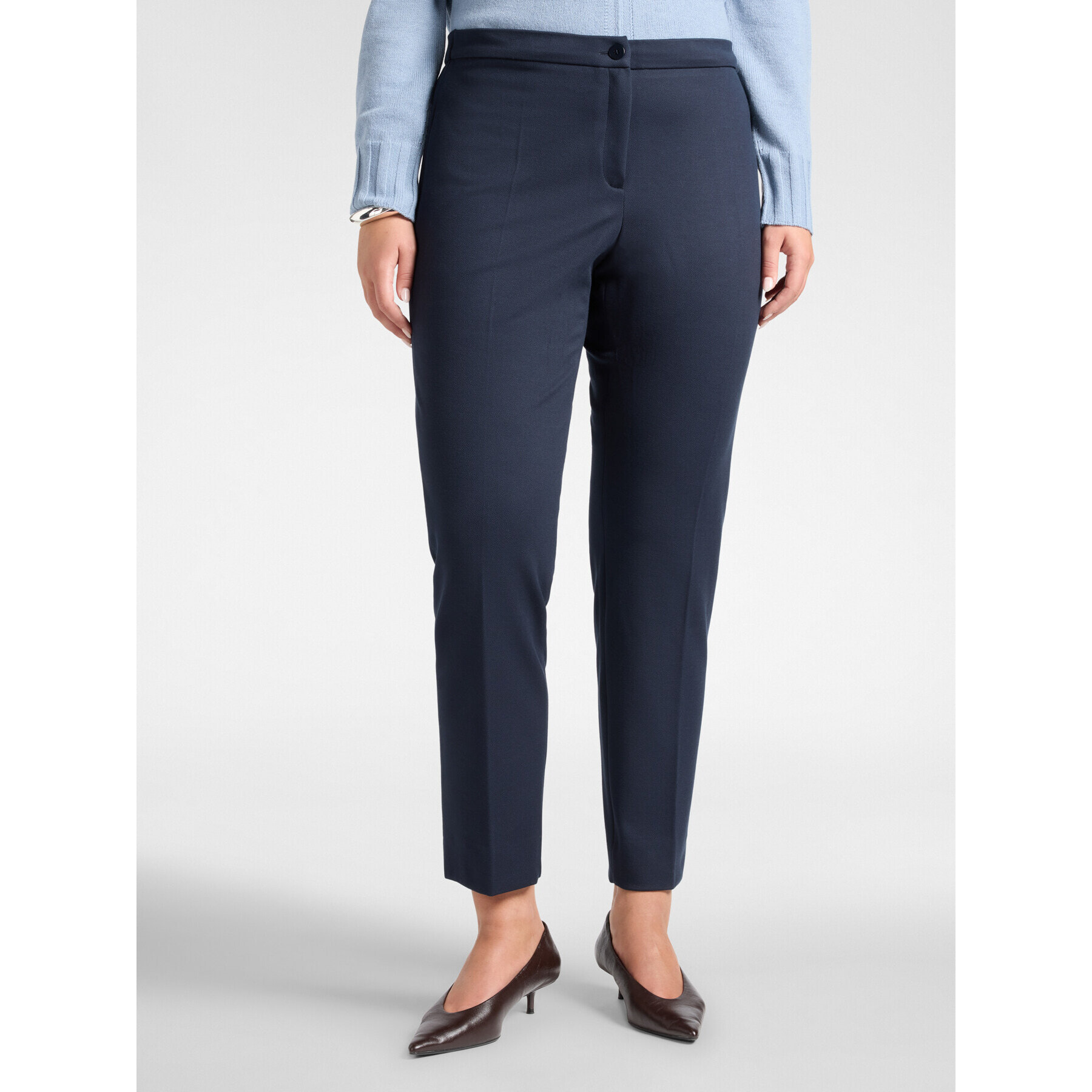 Elena Mirò - Pantaloni in jersey misto viscosa - Blu