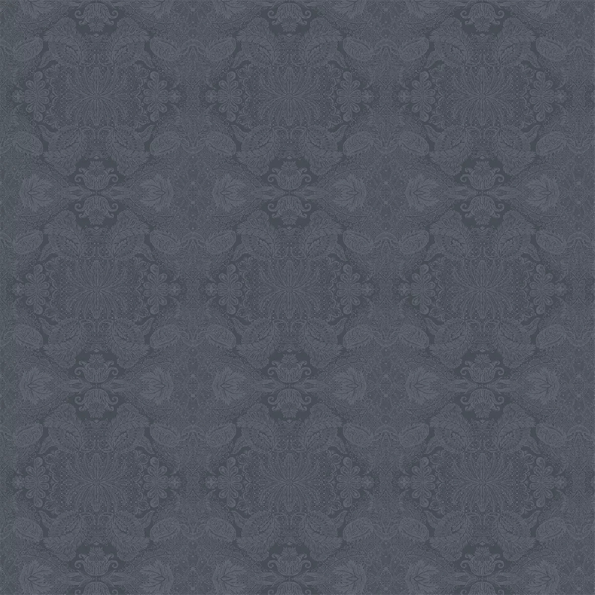 Nappe pur coton enduit motif jacquard gris Mille isaphire zinc