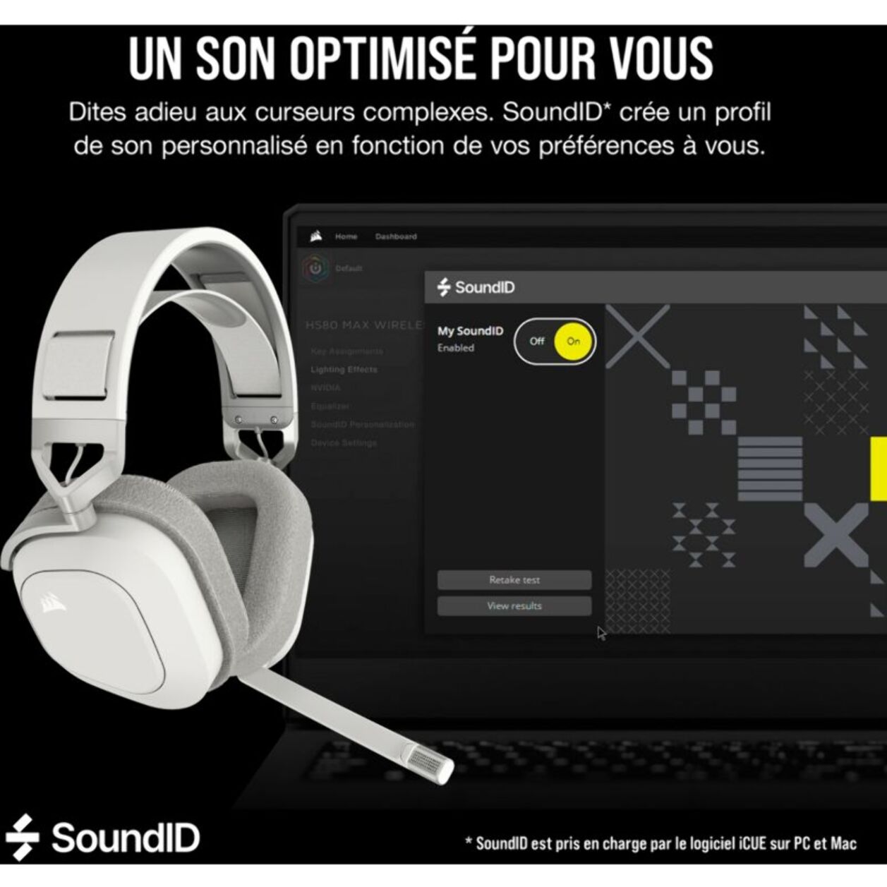 Casque gamer CORSAIR HS80 MAX Wireless blanc