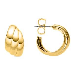 Pendientes de 19mm de diámetro acabado oro 18K