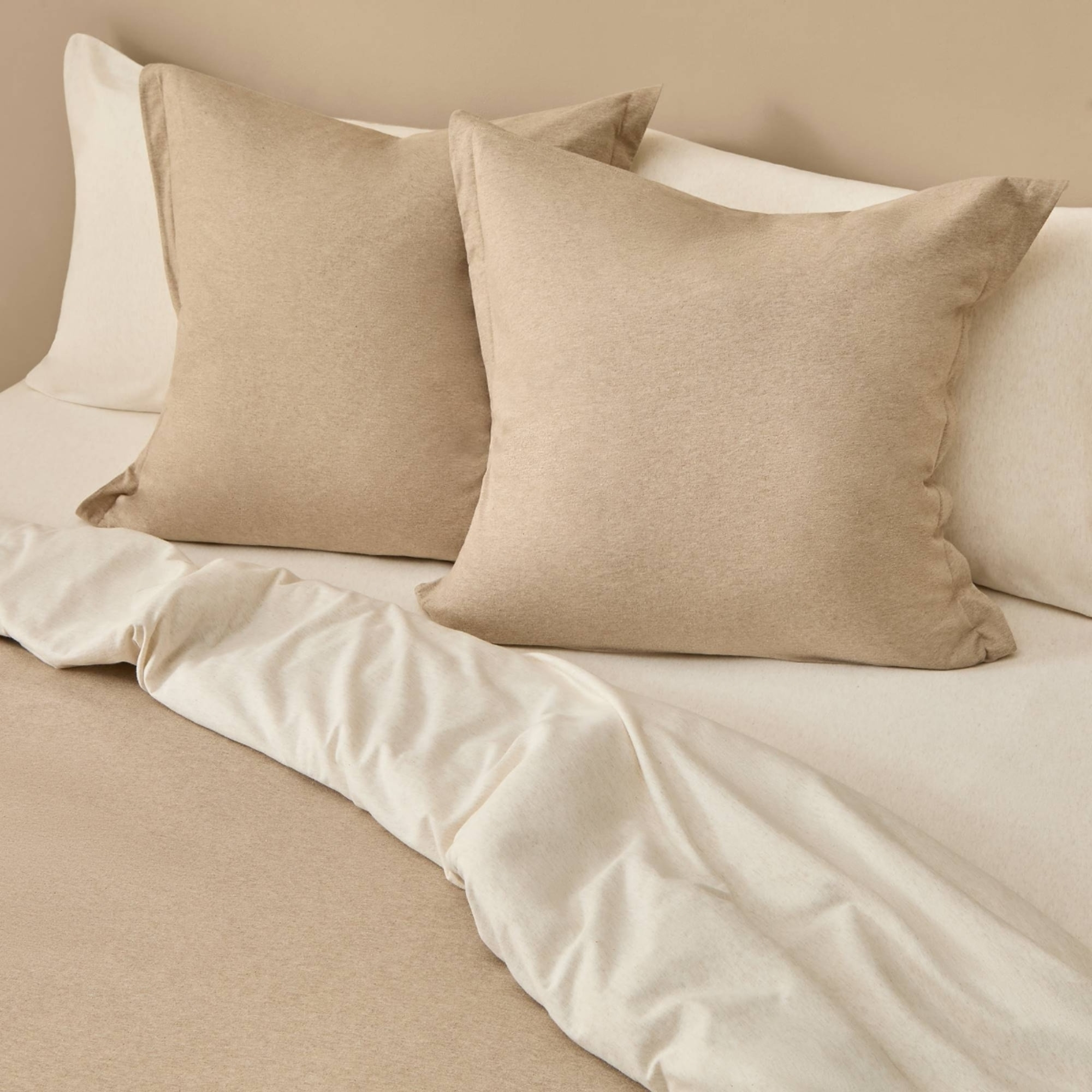 Funda nórdica punto algodón Pulis2 color marron beige