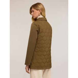 Motivi - Chaqueta acolchada de nailon y raso - Verde militare