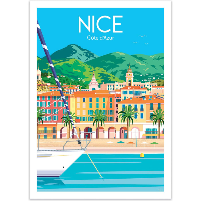 Affiche - Nice Côte d'Azur - Raphael Delerue