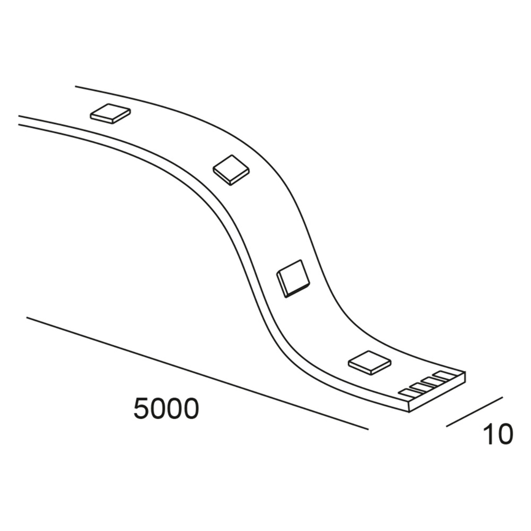 Forlight Tira LED RGB de 5m 12W con control ON-OFF y protección IP20 para uso interior