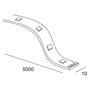 Forlight Tira LED RGB de 5m 12W con control ON-OFF y protección IP20 para uso interior