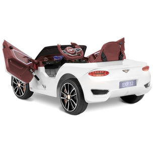 Coche de bateria BENTLEY BLANCO vehículo eléctrico infantil 12V 3 años