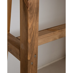 Console en bois massif couleur chêne foncéde 100x80cm Hauteur: 80 Longueur: 100 Largeur: 35