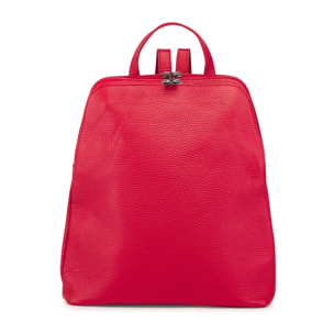 Borse Donna colore Rosso-in pelle Made in Italy 30x33x16cm