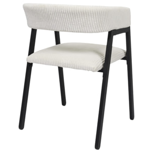 Fauteuil Design Cotele Scott Beige - Lot De 2