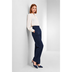 Kocca - Pantaloni da donna a vita alta con tasche e taglio dritto Donna