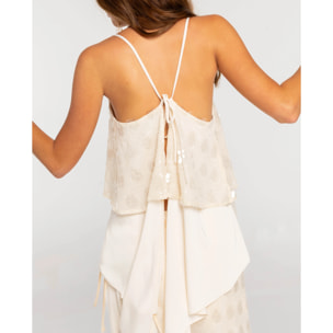 Top de mujer de tirantes con lentejuelas