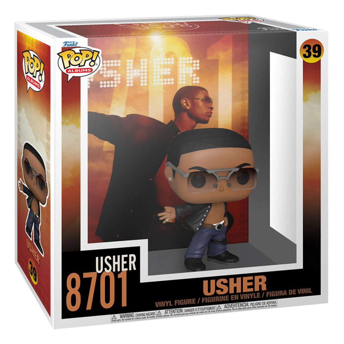 Usher Funko Pop Album Vinile Figura Usher: 8701 9 Cm