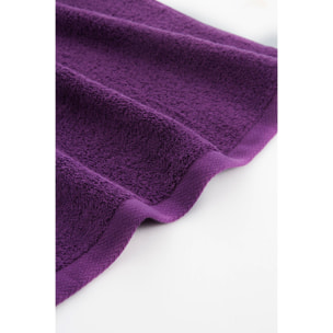 Set de 3 serviettes en coton 550 gr/m2 couleur Violet