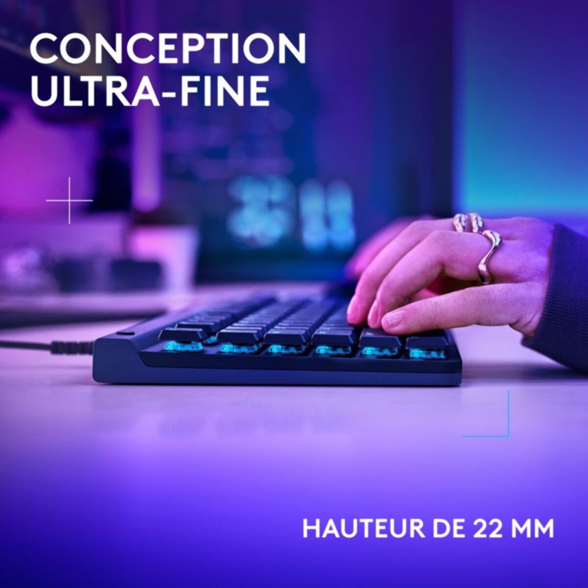 Clavier gamer LOGITECH G515 TKL tactile noir