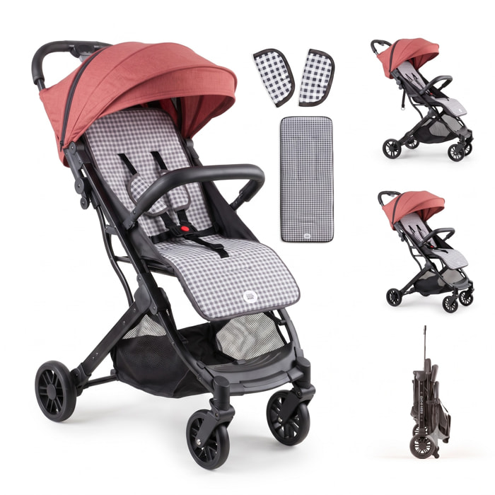 Silla de Paseo Minimum Space Plus + Colchoneta Vichy Gris de Regalo