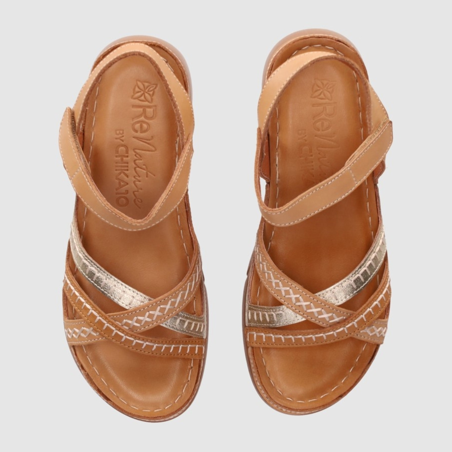 Sandalias de Piel - Camel - Tacón: 5 cm