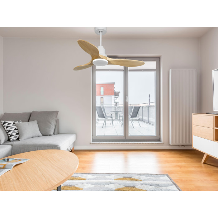 Ventilador de techo Reversible Termostato Wifi Motor DC Techos Inclinados Mando a Distancia Hypersilence Memoria SpetsesD106C0466683 PURLINE