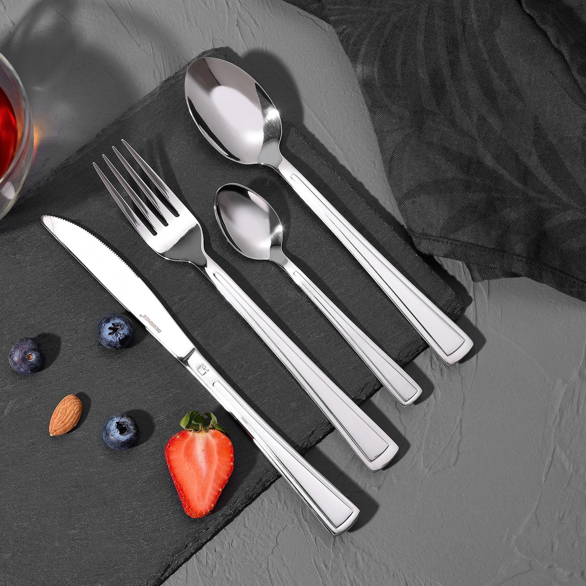 Cubertería de 24 piezas TORINO en acero inoxidable Bergner